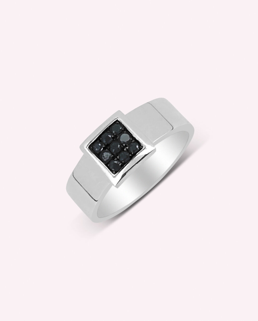 6.HARMONIE Chevaliere Neuf Diamant Noir