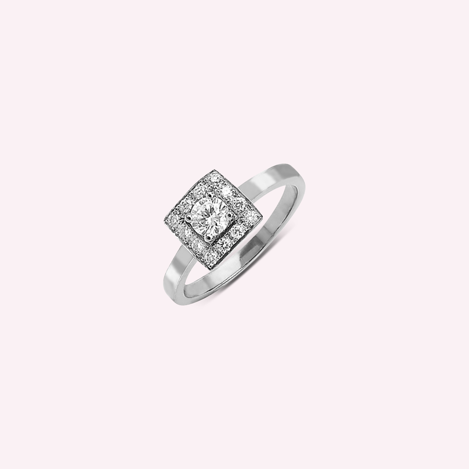 22.PASSION Solitaire Idole Or Blanc Diamant