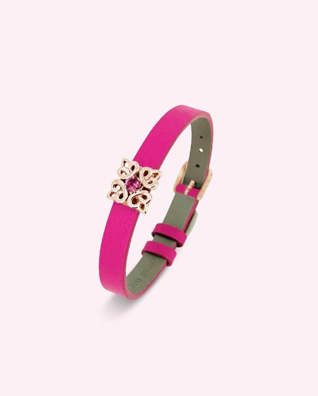 84.DZARIG Bracelet Hasmig Or Rose Saphir Rose