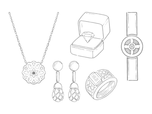 dessin bijoux