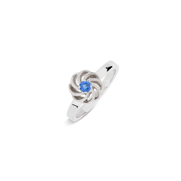 Bague Astre or blanc