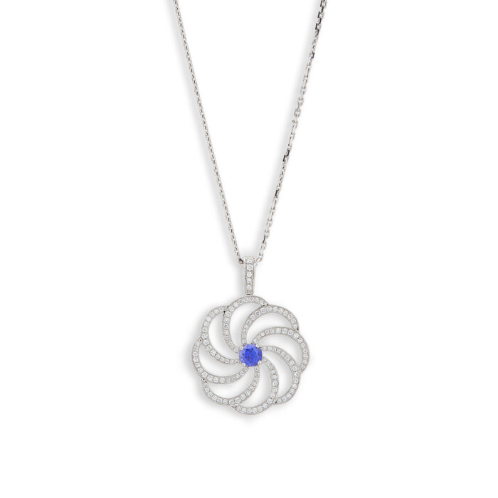 Pendentif Arevig or blanc
