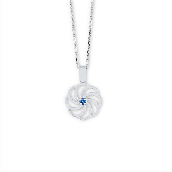 Pendentif Eclat or blanc