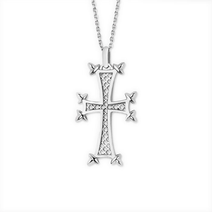 Croix Arménienne Loris or blanc