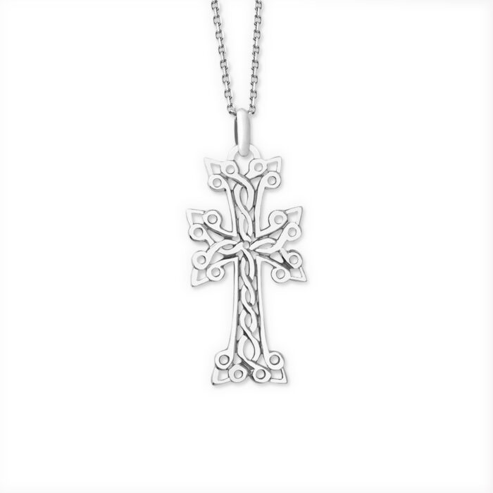 Croix Arménienne Lori or blanc