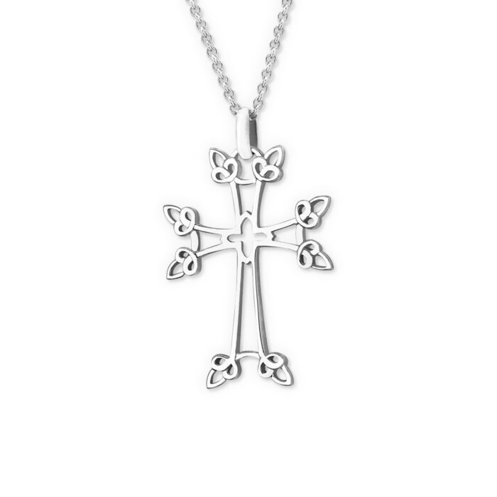 Croix Arménienne Nouné or blanc