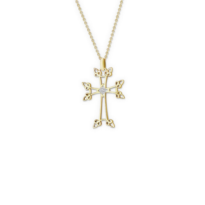 Croix Arménienne Taline or jaune