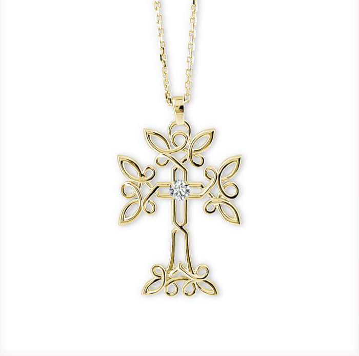 Croix Arménienne Yéraz or jaune