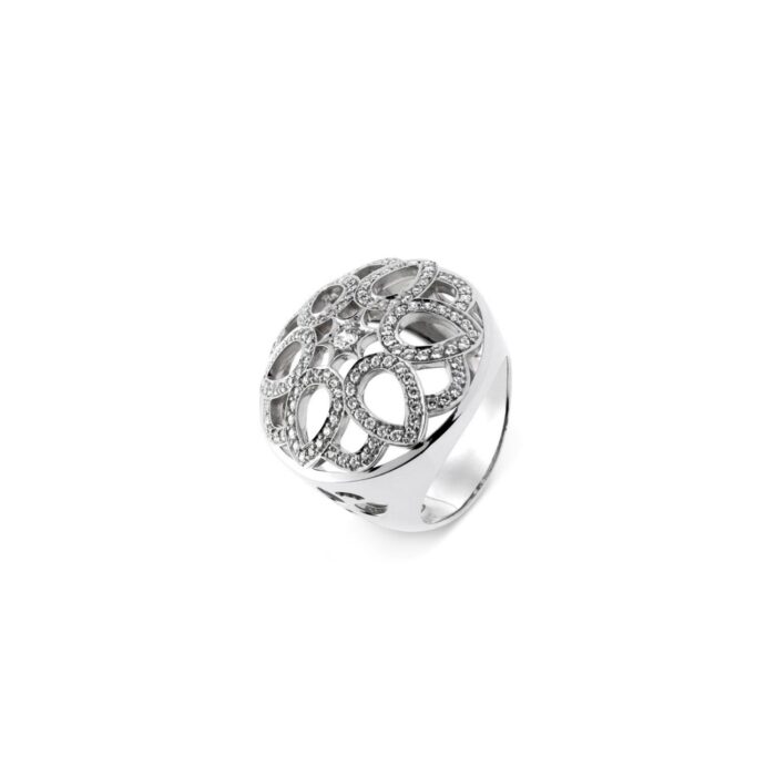 Bague Jasmine or blanc