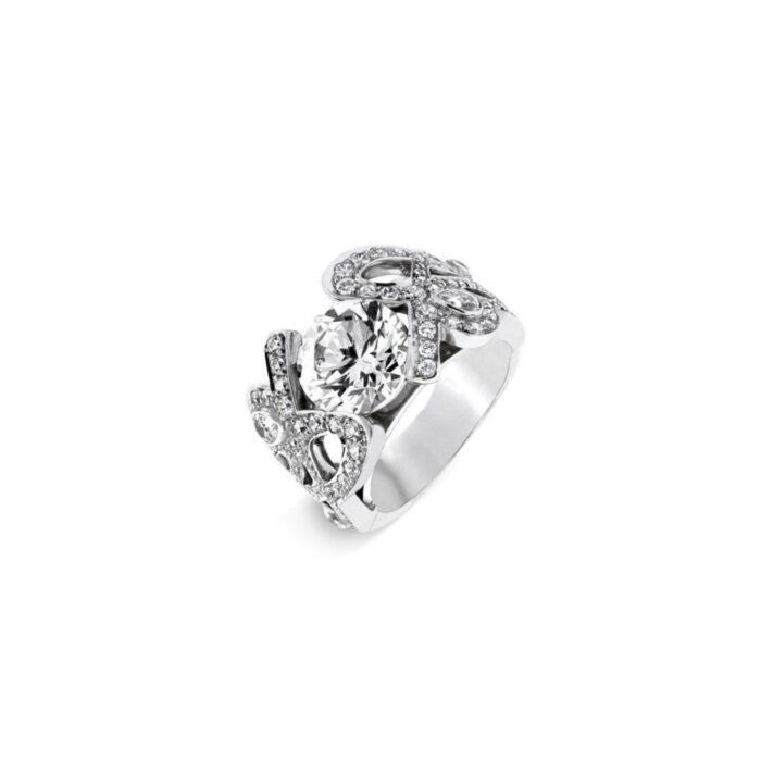 Bague Shéhérazade or blanc