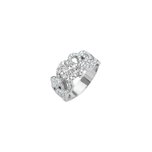 Bague Shérazade or blanc