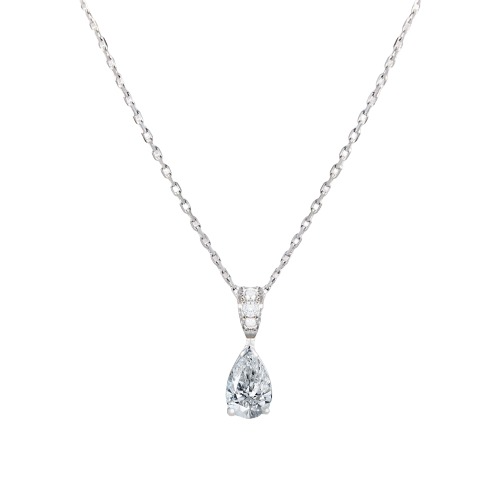 Pendentif Naïma or blanc