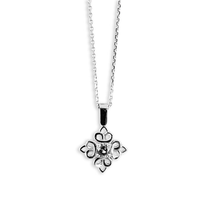 Pendentif Antaram or blanc