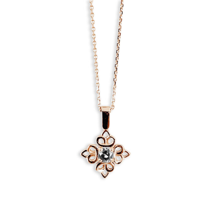 Pendentif Antaram or rose