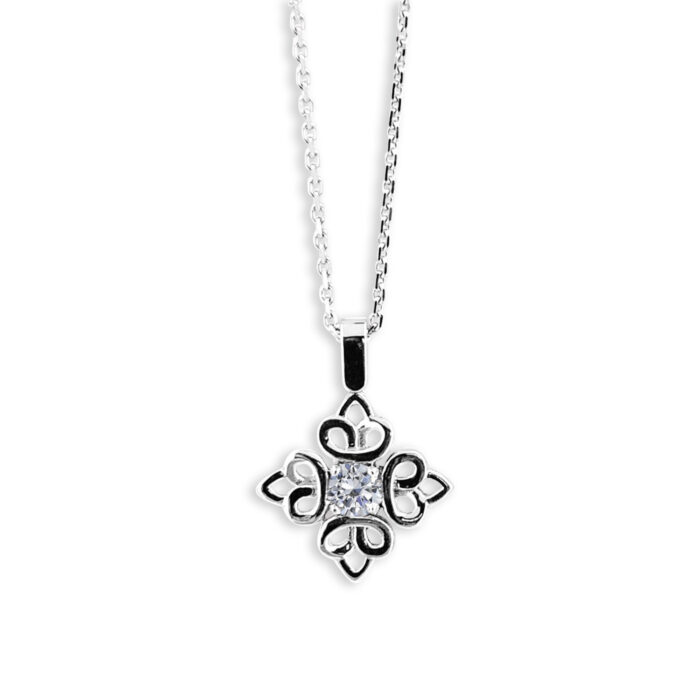 Pendentif Chouchane or blanc
