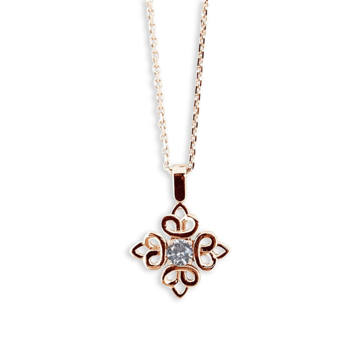 Pendentif Chouchane or rose