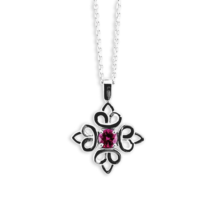 Pendentif Manichag or blanc