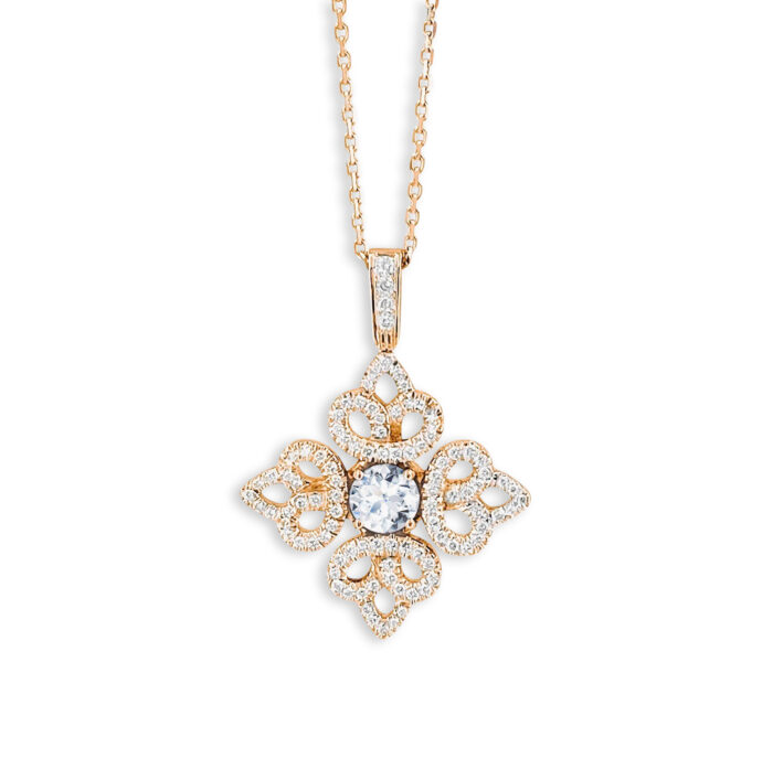 Collier Varte or rose