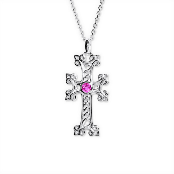 Croix Arménienne Endza or blanc
