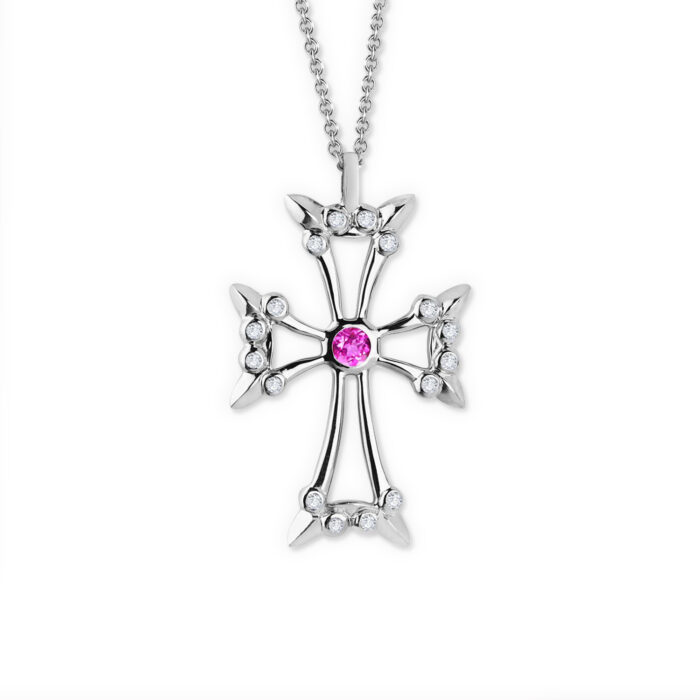 Croix Arménienne Gayané or blanc