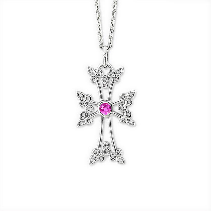 Croix Arménienne Nouchig or blanc
