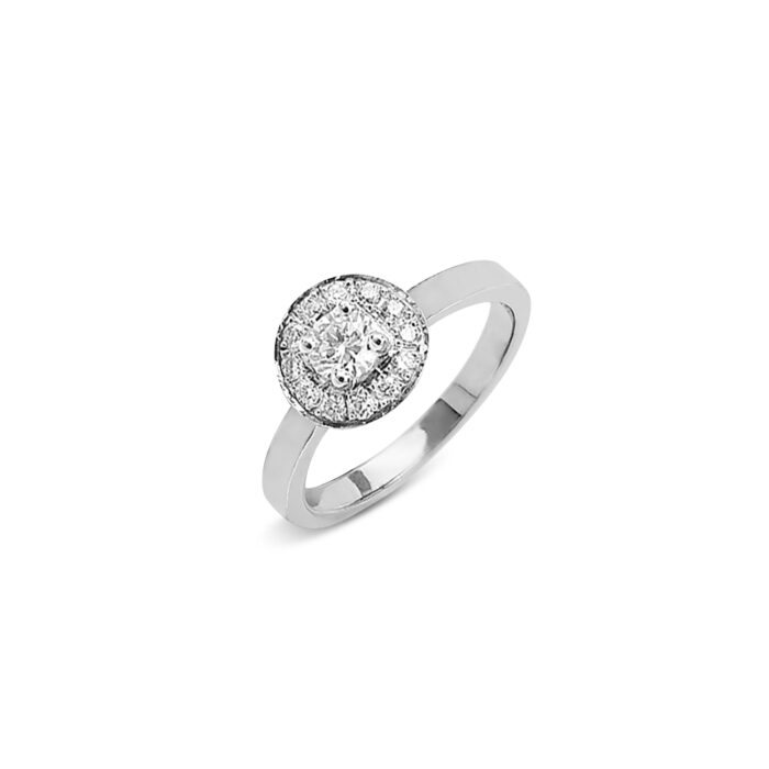 Solitaire Idylle or-blanc-palladie