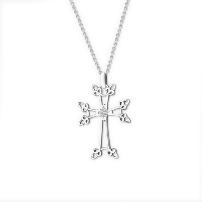 Croix Arménienne Sévane or blanc