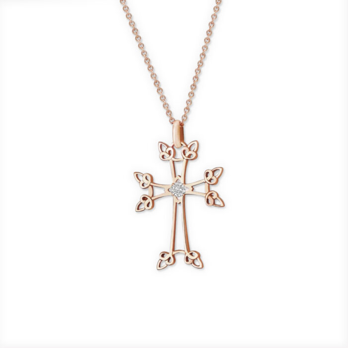 Croix Arménienne Sévane or rose